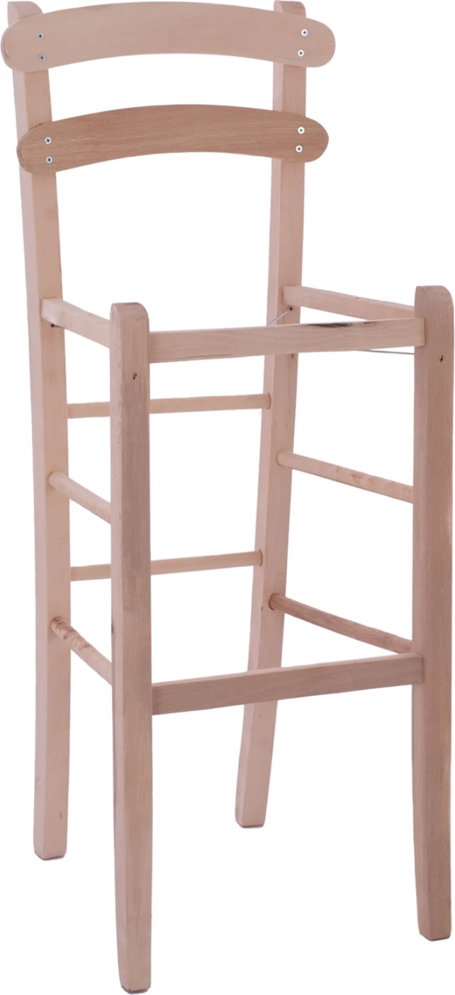 Karrige për bar prej druri e papërfunduar, FH5579.04, pa krahë, e lartë