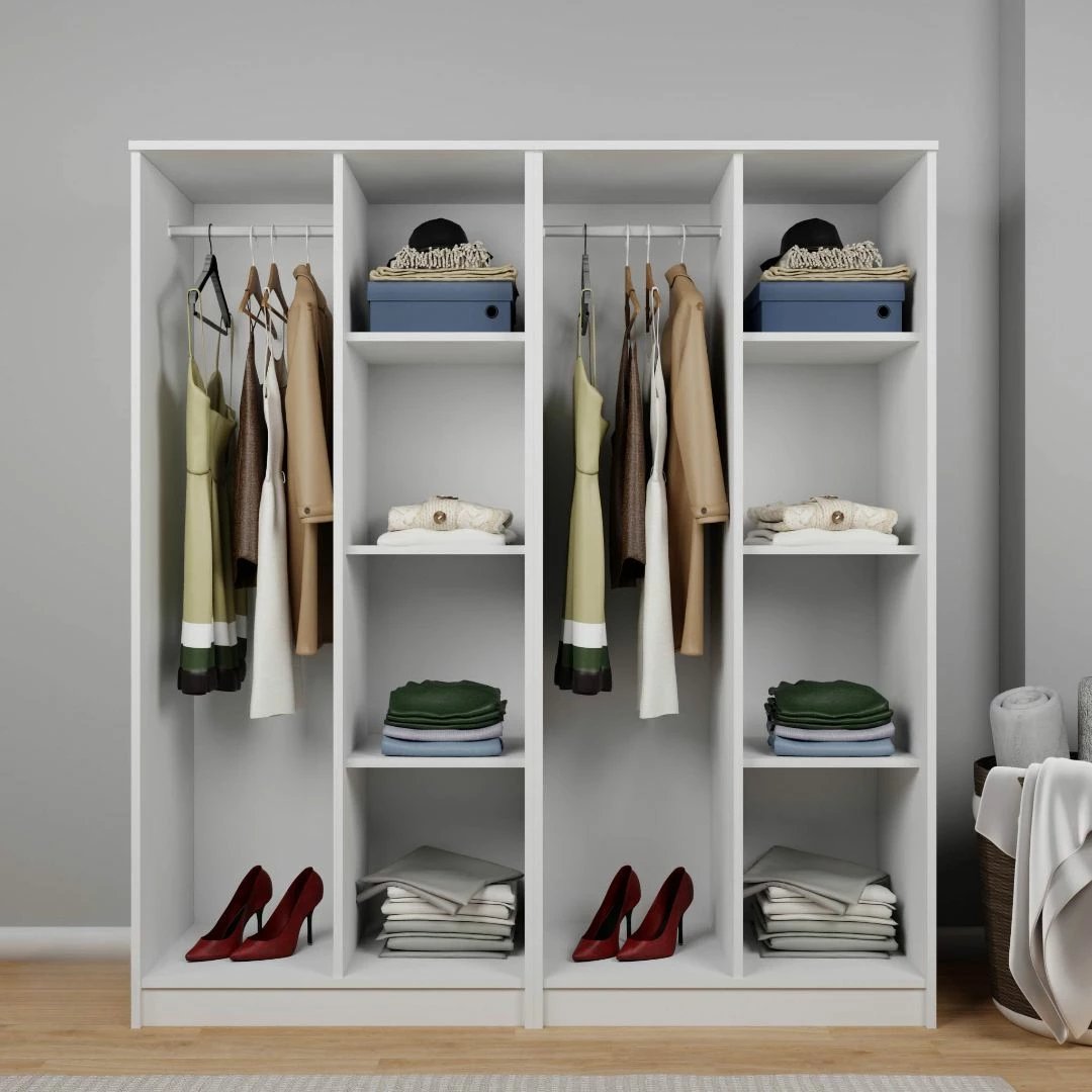 Dollap për rroba, ngjyrë e bardhë, Skye Decor, Kardelen 1600-103