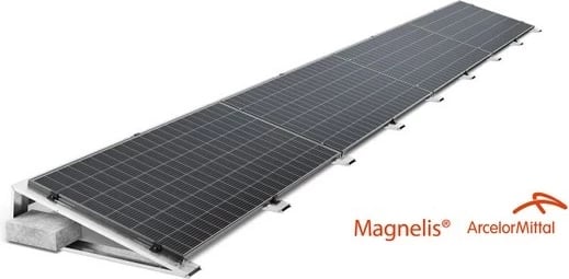 Strukturë montimi për panele diellore CORAB PB-096.2, kënd 15 gradë, 1 copë