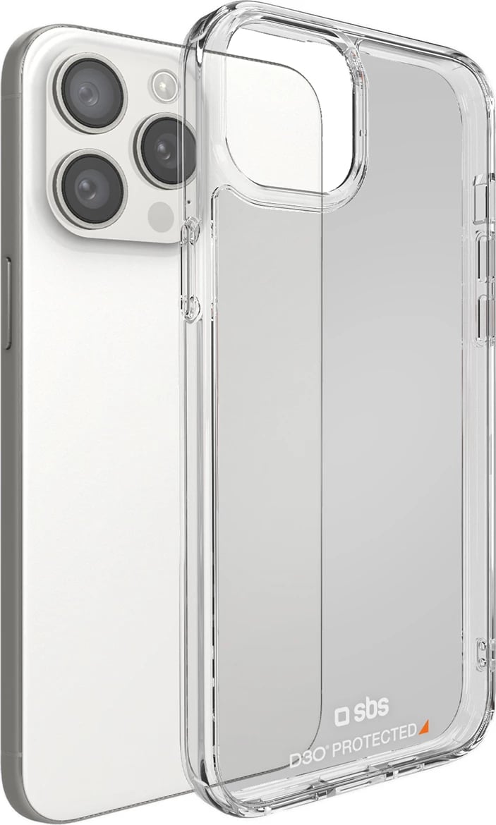 Mbështjellës SBS D3O për iPhone 15 Pro, transparent
