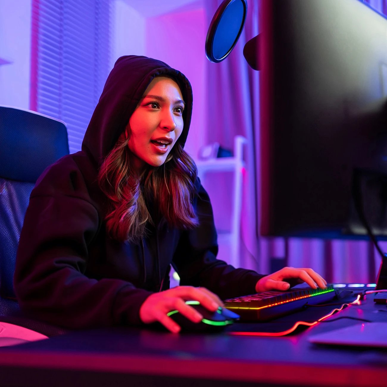 Maus pa kabëll, Wozinsky WMGB-3200, optik 3200 DPI, 2.4 GHz, 7 butona, bateri e rikarikueshme 400 mAh, RGB, USB-C, i zi