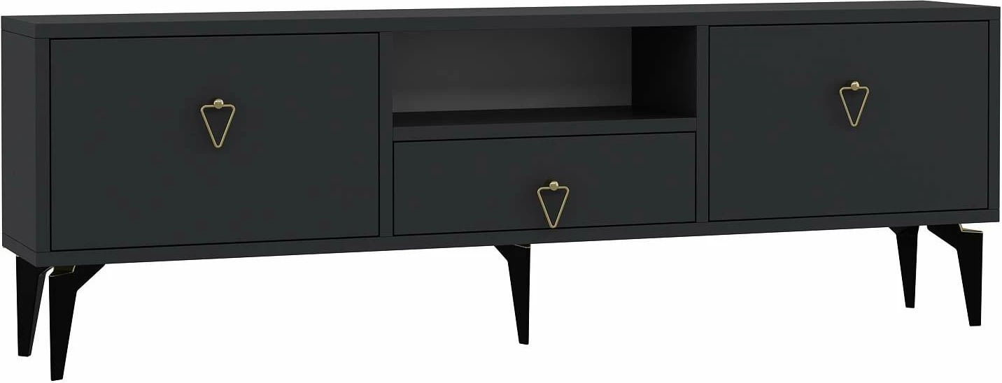 Komodë TV Skye Decor, 1302-DROP-1, antracit, ari