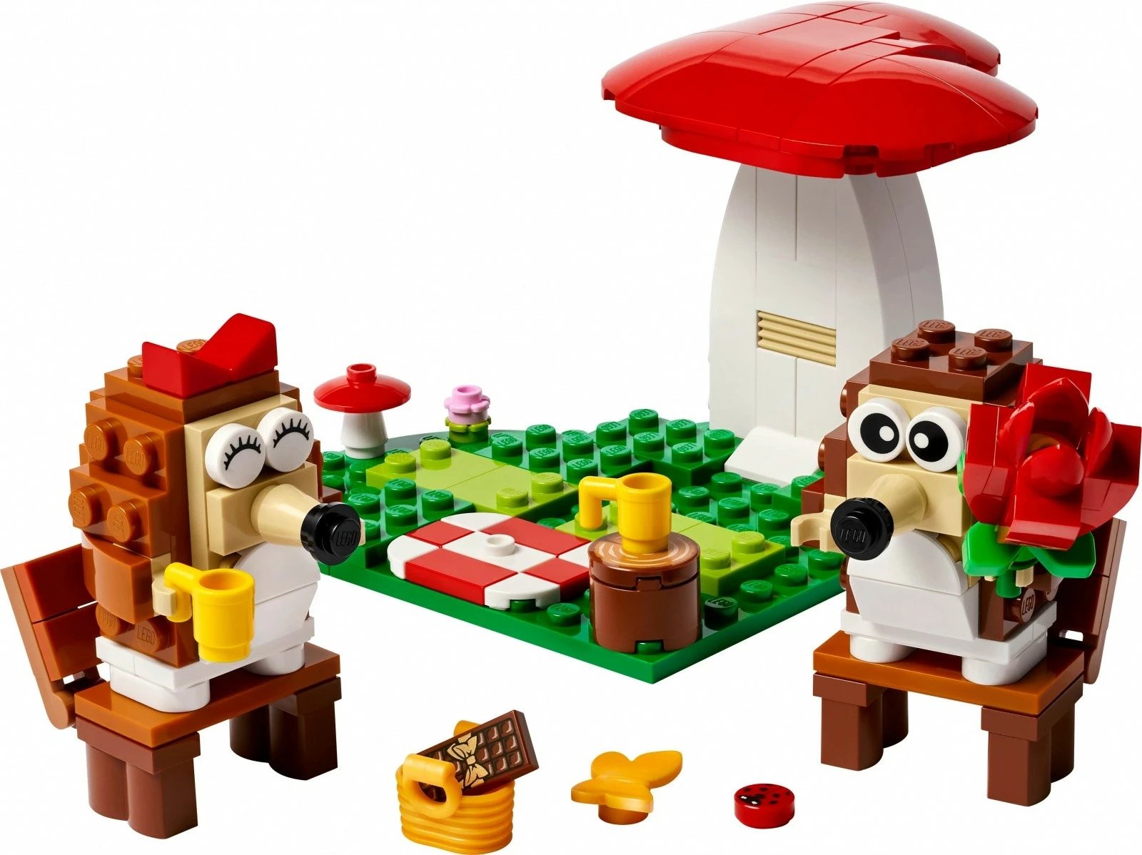 Set LEGO Picnic of Hedgehogs 40711, 166 pjesë, plastikë, për fëmijë, shumëngjyrësh