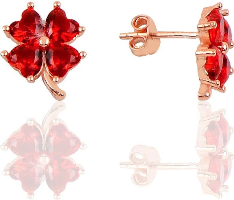 Vathë argjendi Jumeon, ngjyrë ari rozë dhe e kuqe, SGTL10066