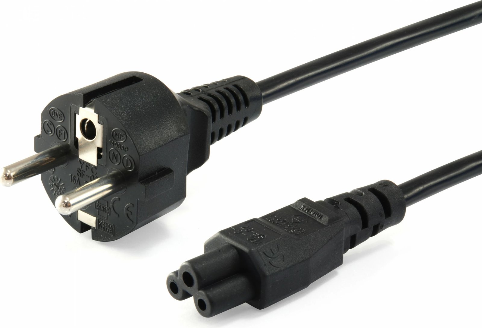Kabllo rryme Equip 112151, 3m, plug F, C5 coupler, e zezë