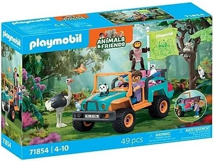Set lodrash, Playmobil 71854 Animals & Friends, 49 pjesë, 4+, plastikë, veturë terreni me kafshë, shumëngjyrësh
