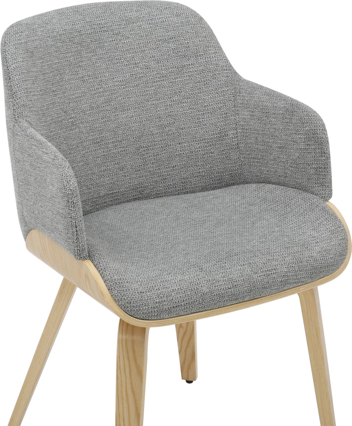 Karrige për tavolinë PRIETO FH9989.01, kornizë prej druri, pëlhurë gri, 54.5x44x89.5H cm