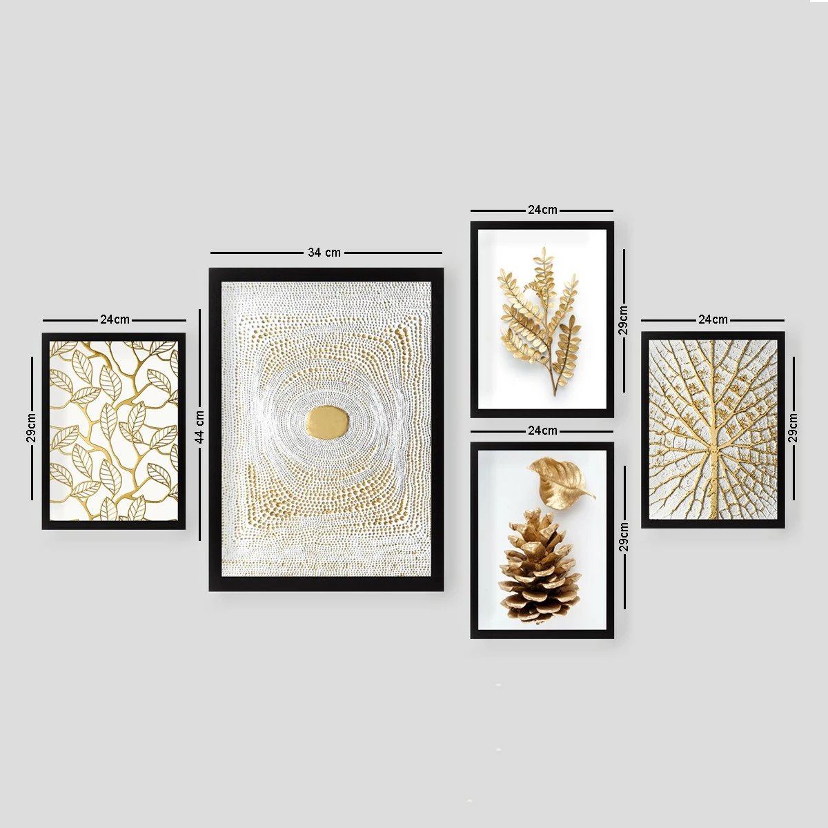 Pikturë dekorative me kornizë, 5 pjesë, Wallity, SET_131