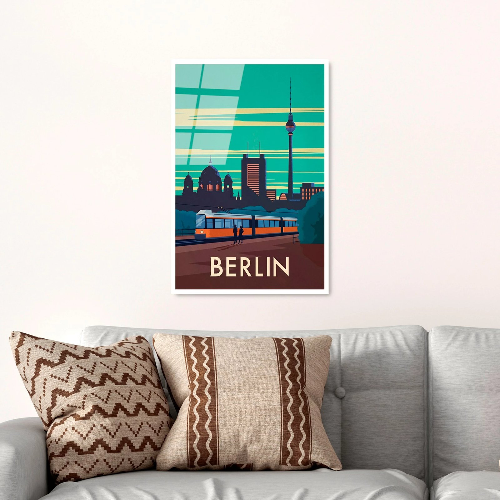 Pikturë dekorative prej xhami të temperuar, Wallity, UV-1004, 30x45cm