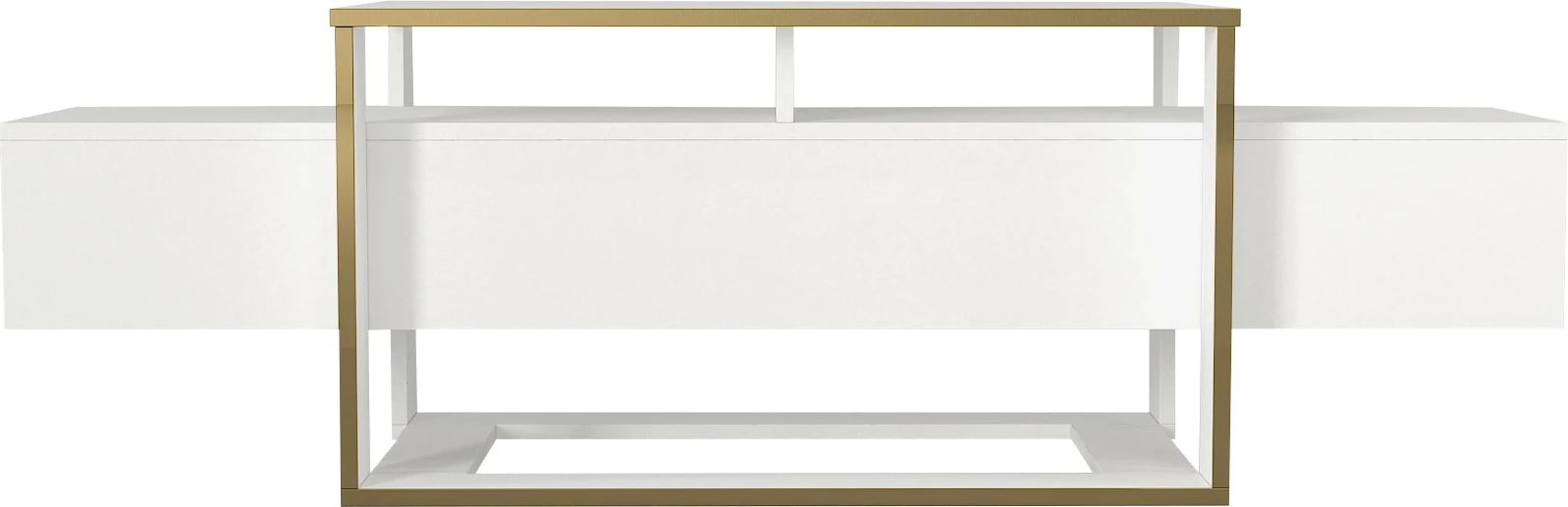 Komodë TV Hanah Home, e bardhë, e artë