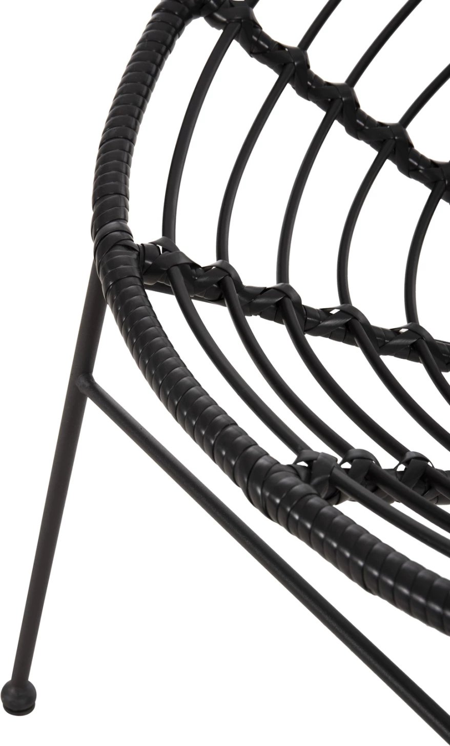 Karrige ALLEGRA lloj foleje FH5458.12 metal i zi - thurje e zezë 73x78x88H cm