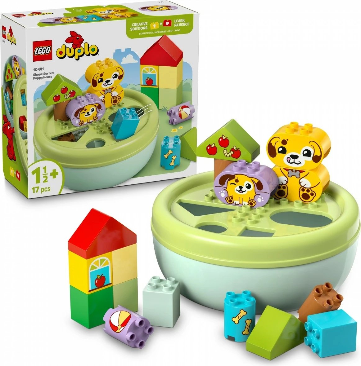 Set lodrash LEGO DUPLO 10441 Shape Sorter: Puppy House, 17 pjesë, shumëngjyrëshe