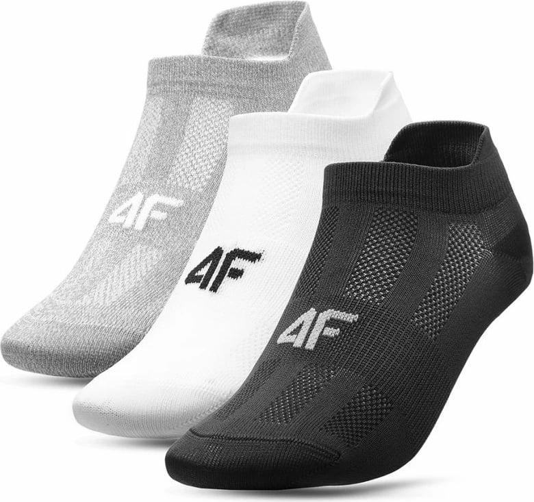 Çorape për femra 4F, të bardha, të zeza dhe gri