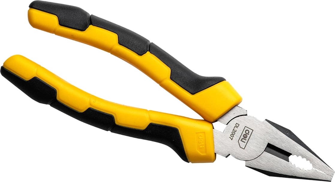 Darë kombinimi Deli Tools EDL2007, 7 inç, verdhë/zi