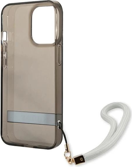 Mbështjellës Guess GUHCP13LHTSGSK për iPhone 13/13 Pro 6.1", i fortë, me rrip, i zi Mbështjellës Guess GUHCP13LHTSGSK për iPhone 13/13 Pro 6.1", i fortë, me rrip, i zi