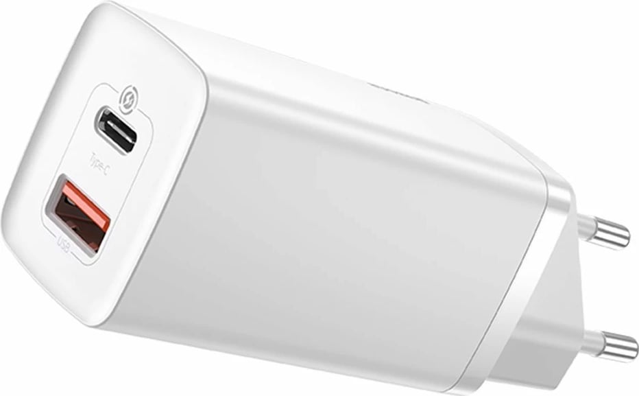 Karikues i shpejtë Baseus GaN2 Lite 65W, USB/USB-C, i bardhë