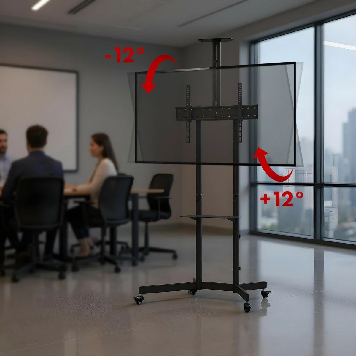 Karrocë për TV Maclean MC-113 B, 37-70", ngarkesë 45 kg, e zezë