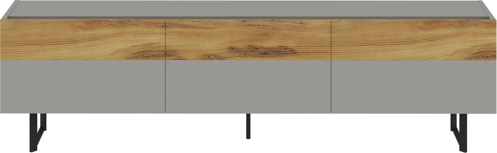 Komodë TV Skye Decor, ngjyrë gri, lis