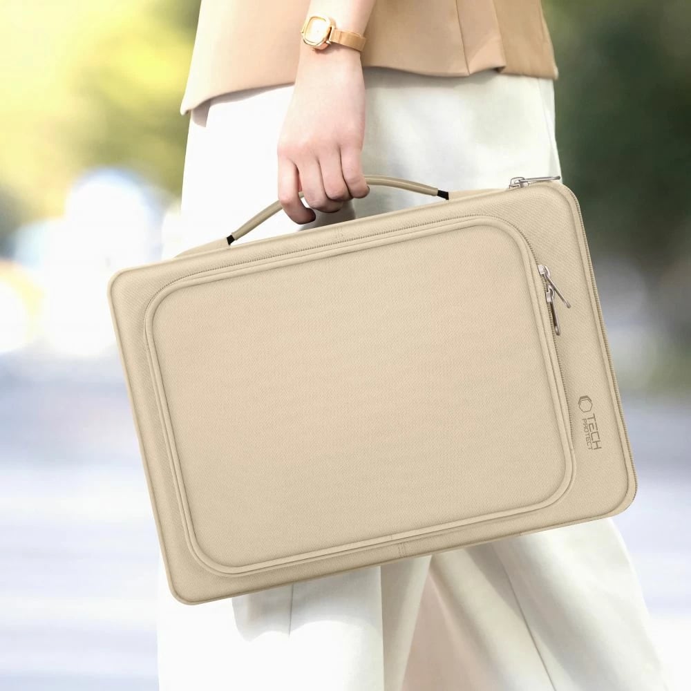 Mbështjellës laptopi Tech-Protect Basic Bag, 15-16 inç, Bezhë