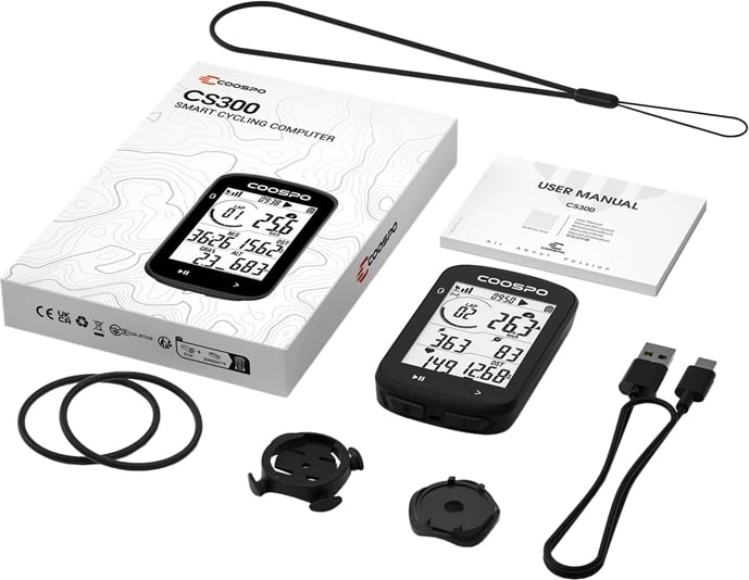 Kompjuter biçiklete Coospo CS300, GPS, Bluetooth, i zi