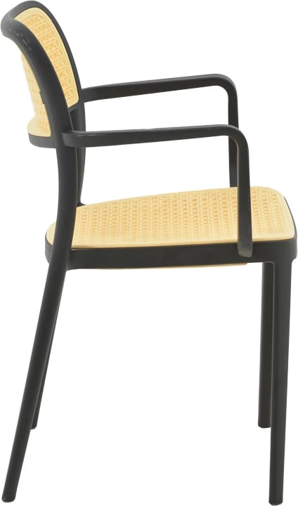 Karrige për kopsht Westley pp natyrale-e zezë 58x47x81cm