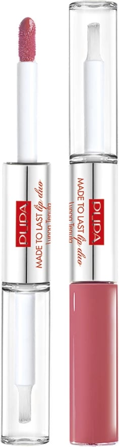 Buzëkuq i lëngshëm dhe gloss Pupa Milano Made To Last Lip Duo 008, 2x4ml