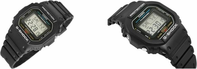 Orë dore për meshkuj Casio G-Shock, e zezë