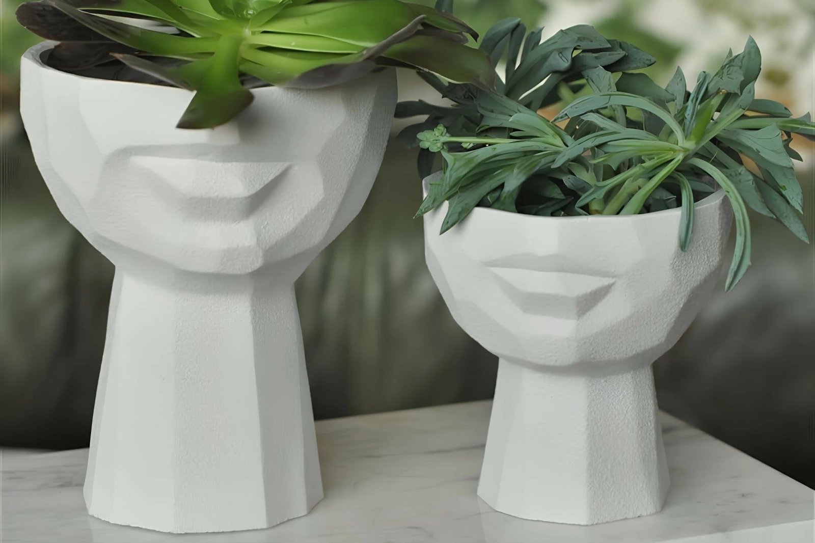 Set dekorativ me dy vazo, ngjyrë e bardhë, Evila Originals, CY0460 Set dekorativ me dy vazo, ngjyrë e bardhë, Evila Originals, CY0460