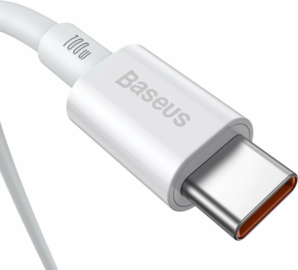 Kabllo USB-C në USB-C Baseus CATYS-C02, 2m, 100W, e bardhë