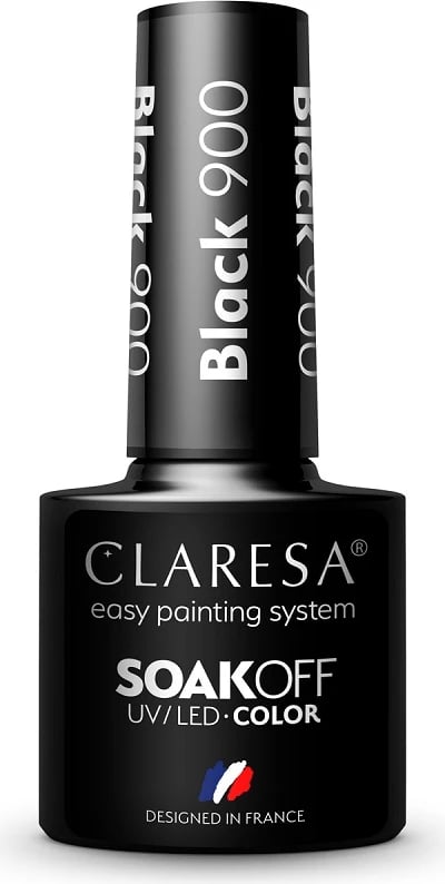 Llak për thonj Claresa Soak Off UV/LED Color Hybrid 900 Black 5g