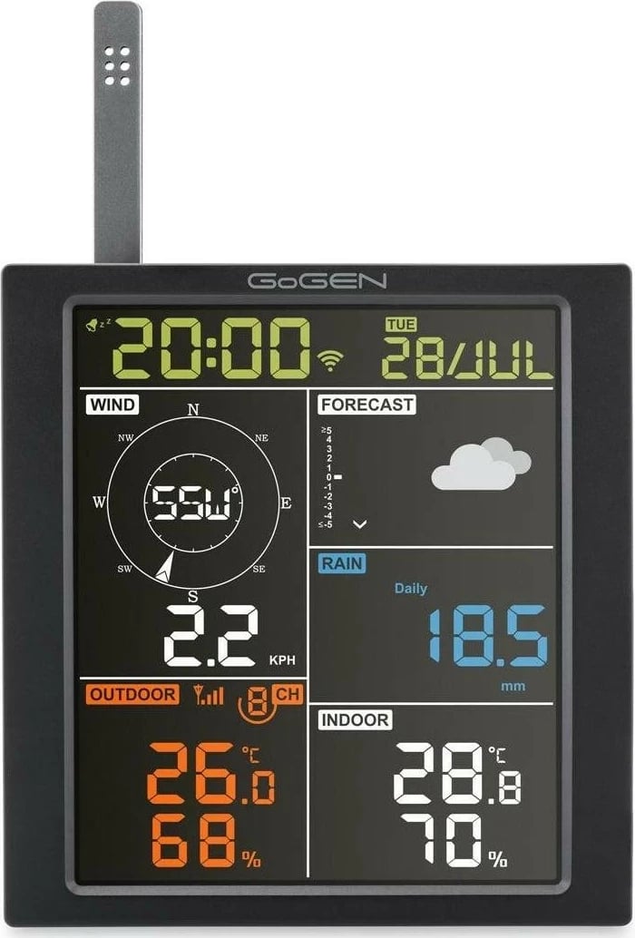 Stacion moti GoGEN GOG-ME3700, WiFi, ekran me ndriçim, i zi