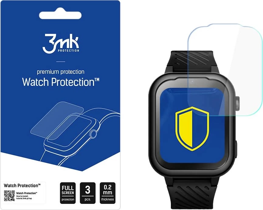 Xham mbrojtës për smartwatch 3mk Protection FlexibleGlass Lite për Garett Essa Go, set prej 3 copësh
