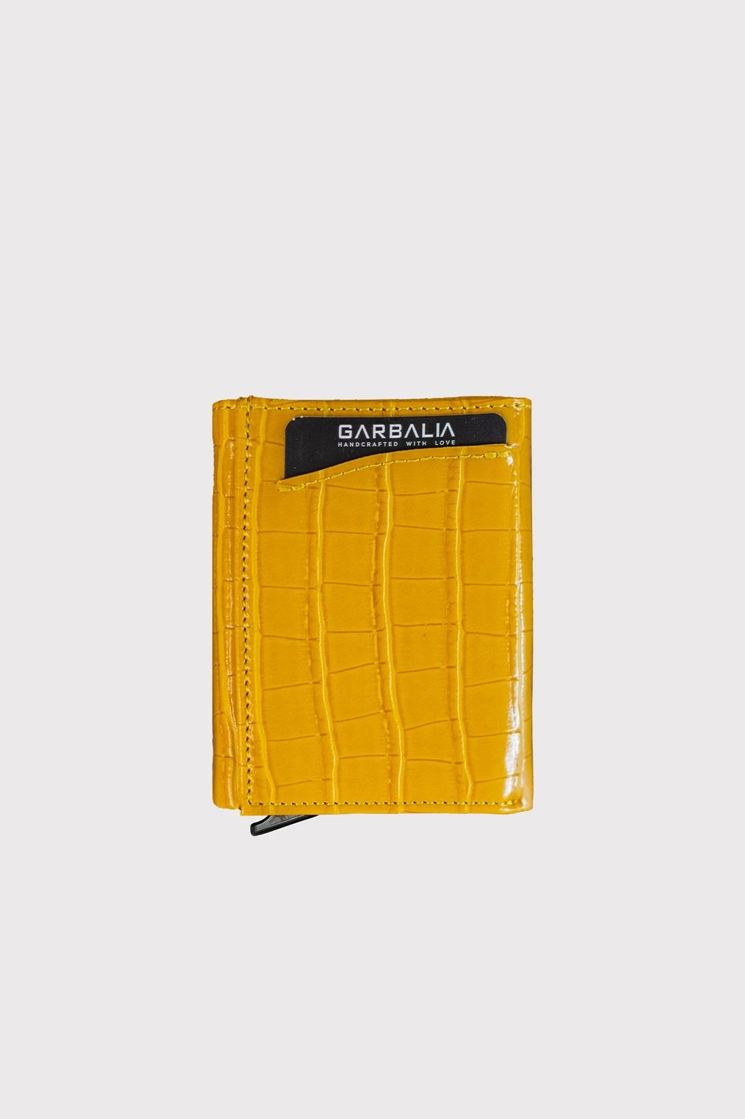 Portofol unisex, ngjyrë mustard, Malta Croco