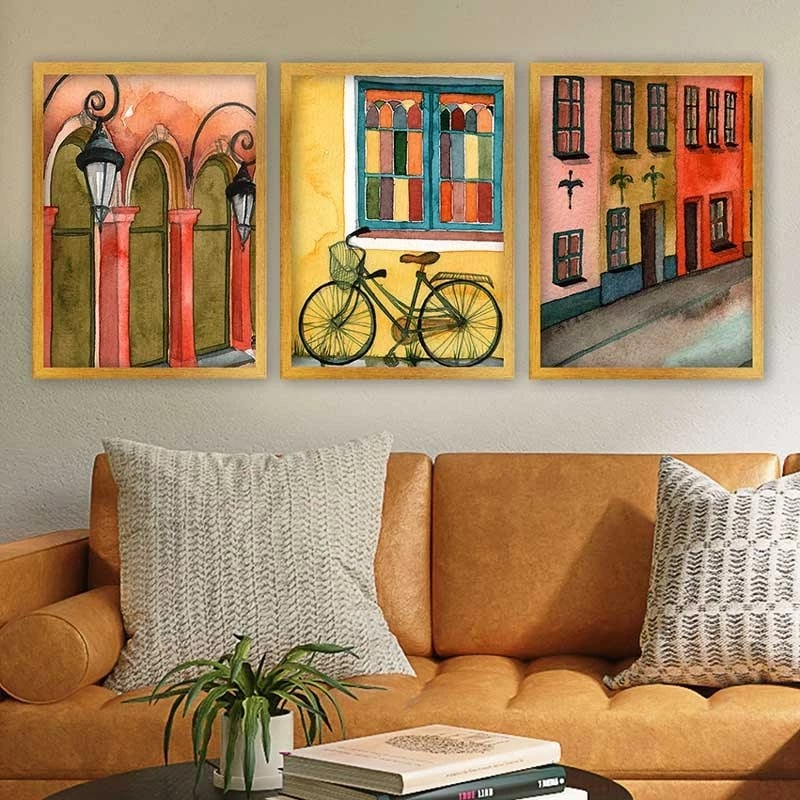 Pikturë dekorative me kornizë (3 copë), Wallity, 3AC_255218_3545