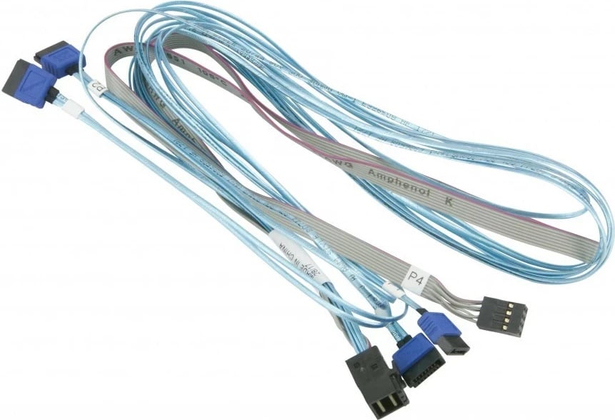 Kabllo SATA Supermicro CBL-SAST-0699, 90 m, Blu, Gri