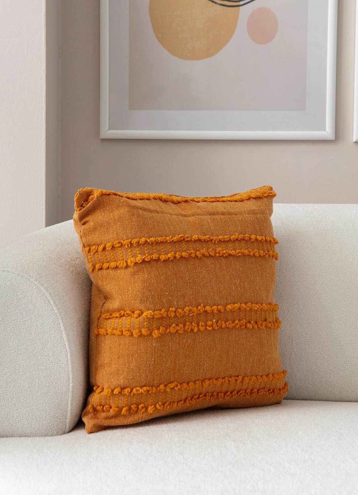 Jastëk dekorativ portokalli, Evila Originals, Tuffet - Orange v2, 43x43cm