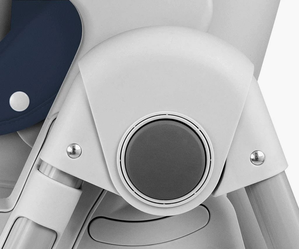 Karrige e lartë bebe, Milly Mally, Bueno Ocean, rregullim lartësie 7-nivel, shpinore reclinueshme, rripa 5-pikësh, 6–36 muaj, blu navy