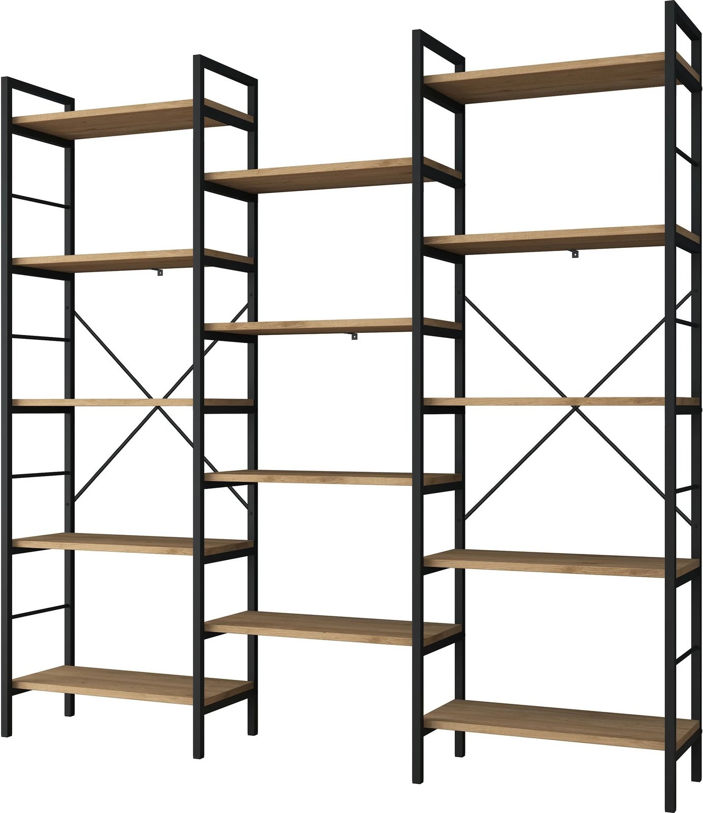 Raft librash Skye Decor, ngjyrë arre dhe e zezë, HC107 - 2552