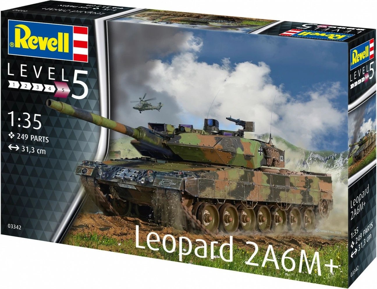 Model plastik tank Revell Leopard 2 A6M+, 1:35, 249 pjesë Model plastik tank Revell Leopard 2 A6M+, 1:35, 249 pjesë