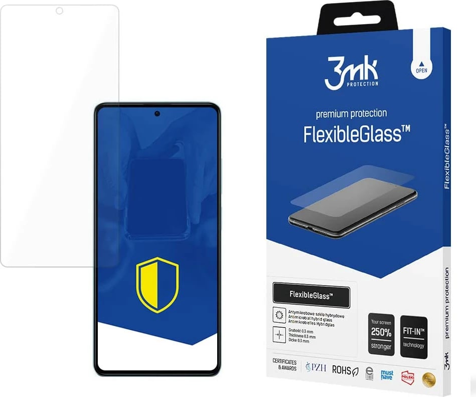 Mbështjellës xhami hibrid 3mk FlexibleGlass për Xiaomi Poco X5 Pro 5G/Redmi Note 12 Pro, Transparent