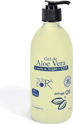 Gel për trup dhe fytyrë Dherbos Aloe Vera me vaj Argan dhe Q10 unisex 500ml