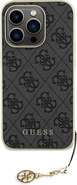 Mbështjellës Guess GUHCP15LGF4GGR për iPhone 15 Pro 6.1", 4G Charms Collection, Gri Mbështjellës Guess GUHCP15LGF4GGR për iPhone 15 Pro 6.1", 4G Charms Collection, Gri