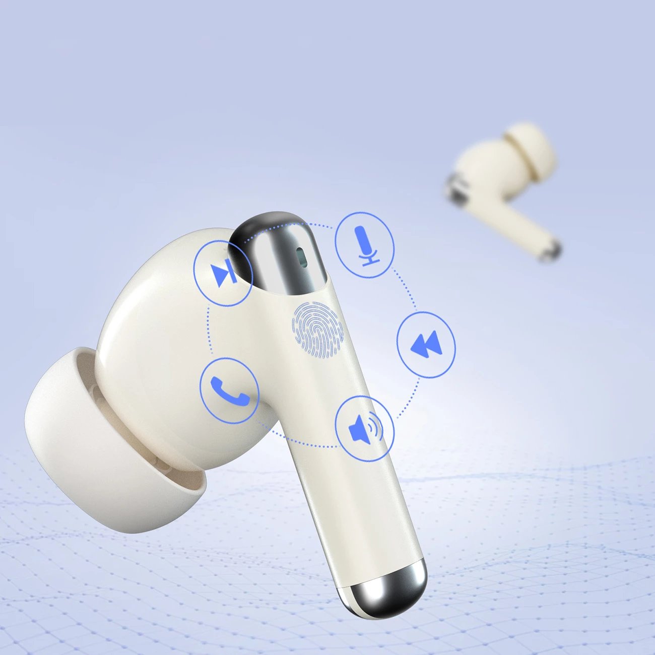 Kufje Tronsmart Soundi R4, TWS, Bluetooth 5.3, ENC, të bardha