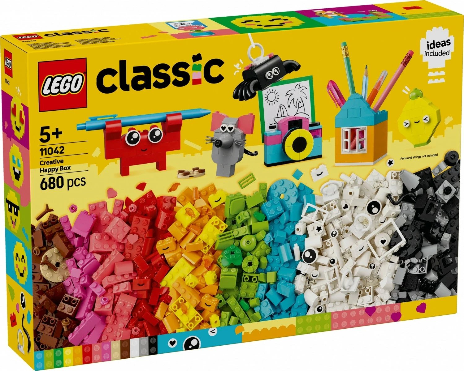 Set ndërtimi LEGO Classic 11042 Creative Happiness Box, 680 copa, shumëngjyrëshe
