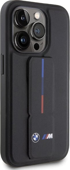 Mbështjellës BMW Grip Hot Stamp për iPhone 15 Pro, i zi