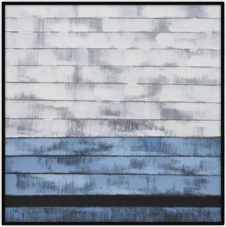 Pikturë dekorative Murus, blu, kanavacë dhe dru, 82x82x5cm