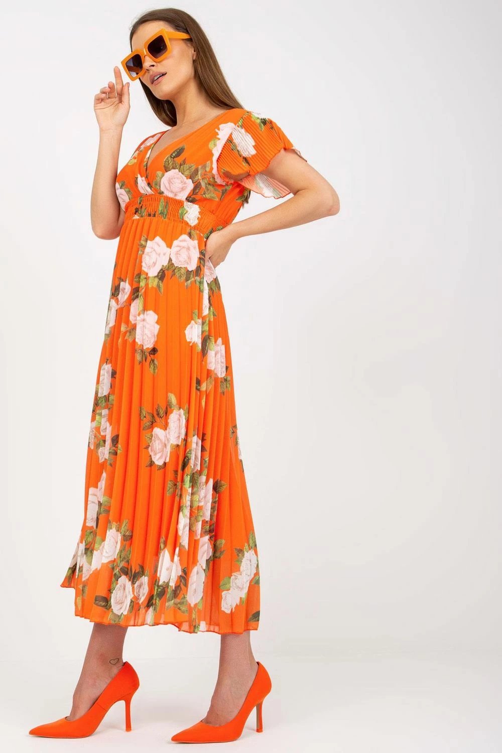 Fustan Italy Moda 167483, portokalli