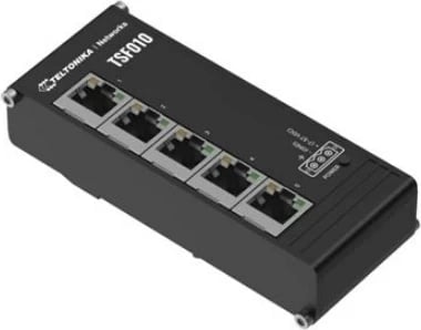 Switch Teltonika TSF010, 5 porta Fast Ethernet (10/100), pa menaxhim, për DIN rail, Alumini
