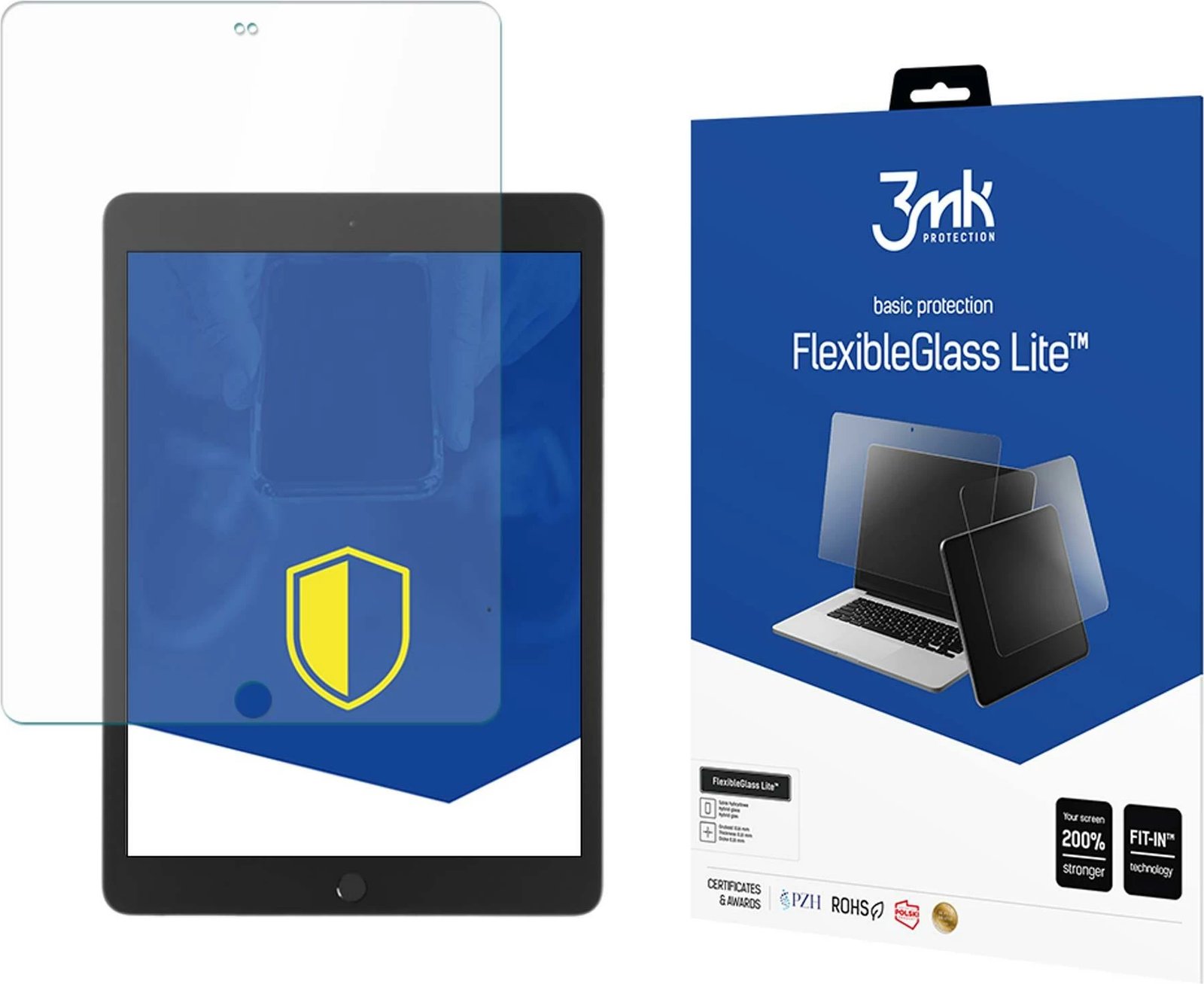 Xham hibrid mbrojtës 3mk FlexibleGlass Lite për iPad 10.2" 8/9