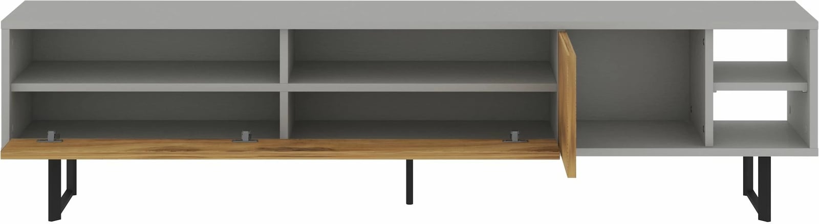 Komodë TV Skye Decor, ngjyrë gri dhe lis, Luga